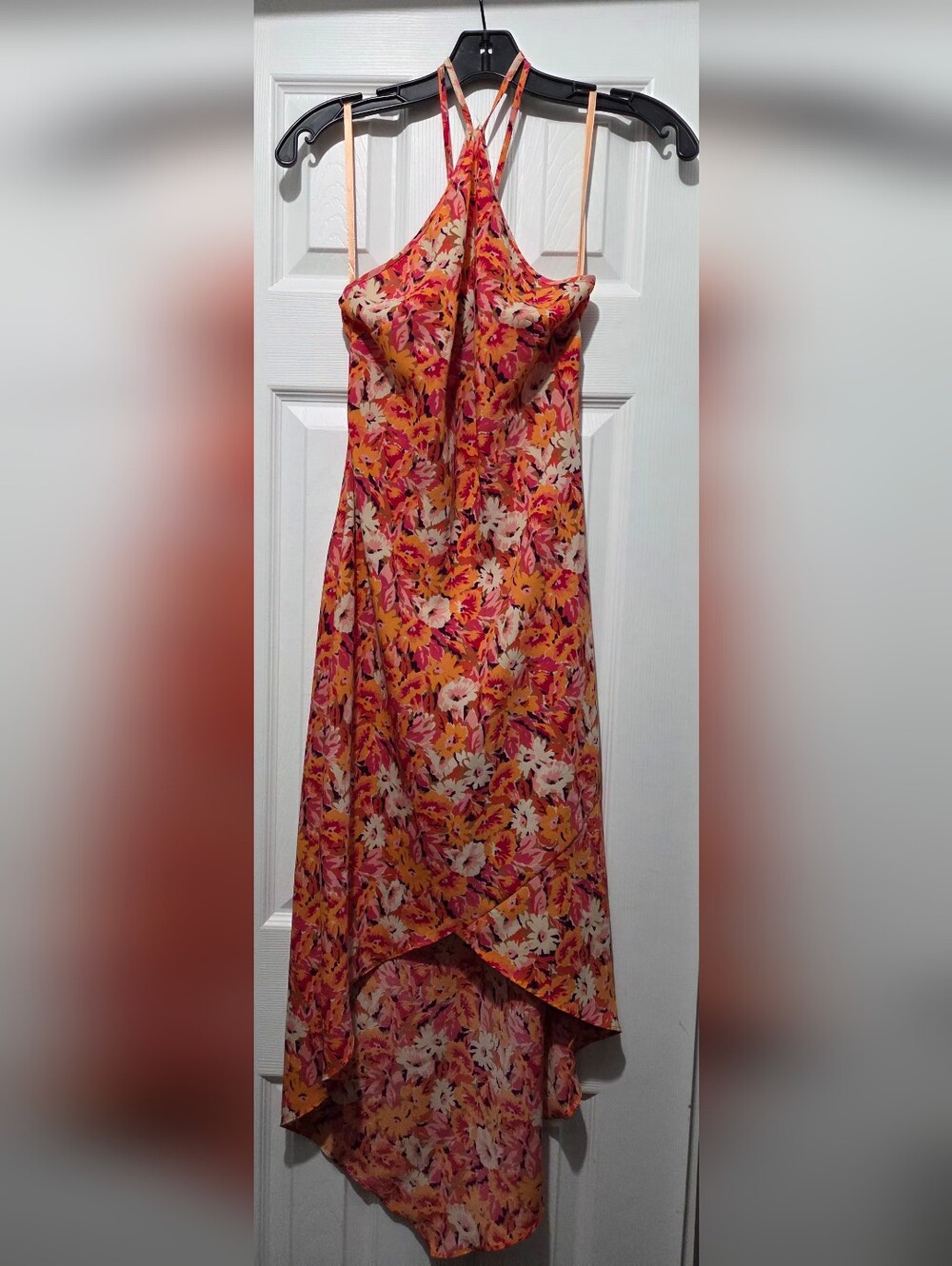 Floral Maxi Dress in Pink, Orange & Cream